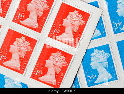 Les timbres britanniques. Banque D'Images