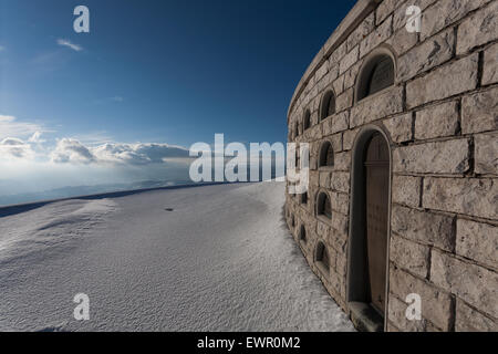 Vue depuis le Monte Grappa, mémorial de la première guerre mondiale l'Italie Banque D'Images