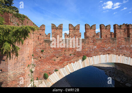 Un détail d'un revêtement de briques rouges Banque D'Images