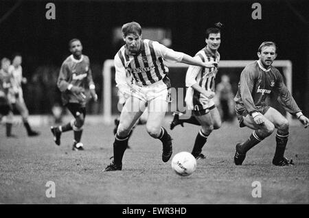 Huddersfield 2-1 Bury, Division 3 match de championnat à la Leeds Road, samedi 22 décembre 1990. Banque D'Images