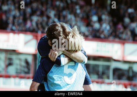 Sunderland 2-1 Middlesbrough, Division 2 match de championnat à Roker Park, dimanche 27 août 1989. Banque D'Images