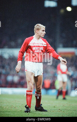 Middlesbrough 0-2 Leeds, Division 2 match de championnat à Ayresome Park, samedi 9 décembre 1989. Stuart Ripley Banque D'Images