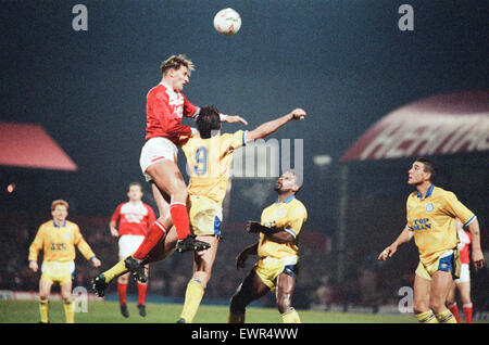 Middlesbrough 0-2 Leeds, Division 2 match de championnat à Ayresome Park, samedi 9 décembre 1989. Banque D'Images