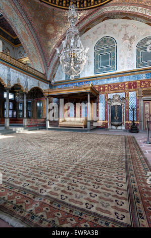 La Imperial Hall - l'intérieur du Harem du Palais de Topkapi à Istanbul Banque D'Images