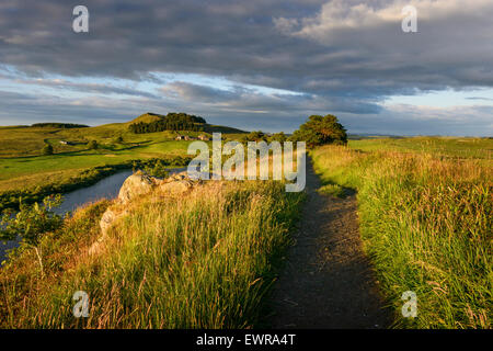 Mur d'Hadrien, trail longue distance Banque D'Images