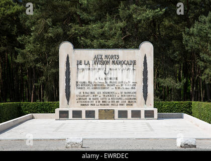 Monument aux soldats marocains français qui ont attaqué la crête de Vimy en 1915 au cours de la deuxième bataille d'Artois Banque D'Images