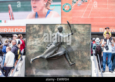 Open de France de tennis de Roland Garros, tournoi organisé sur la surface de l'argile rouge chaque année en mai,juin, à Paris, France. Banque D'Images