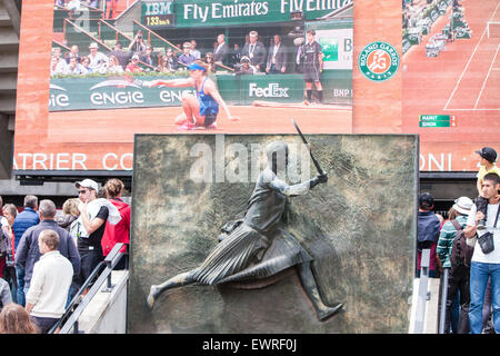 Open de France de tennis de Roland Garros, tournoi organisé sur la surface de l'argile rouge chaque année en mai,juin, à Paris, France. Banque D'Images