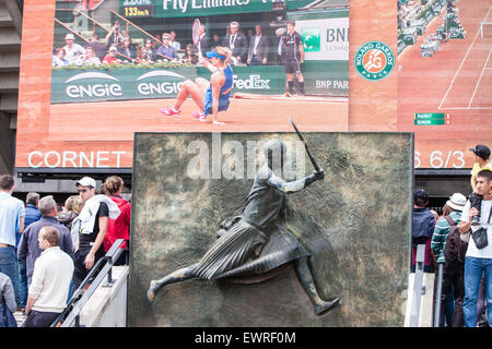 Open de France de tennis de Roland Garros, tournoi organisé sur la surface de l'argile rouge chaque année en mai,juin, à Paris, France. Banque D'Images