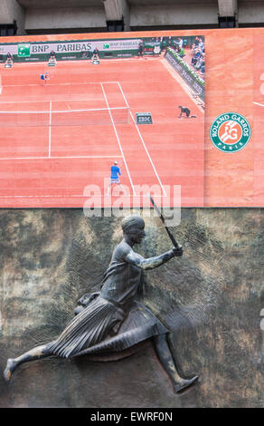 Open de France de tennis de Roland Garros, tournoi organisé sur la surface de l'argile rouge chaque année en mai,juin, à Paris, France. Banque D'Images