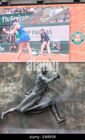 Open de France de tennis de Roland Garros, tournoi organisé sur la surface de l'argile rouge chaque année en mai,juin, à Paris, France. Banque D'Images