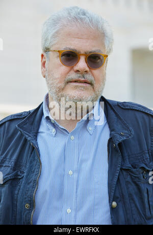 Heiligendamm, Allemagne. 29 Juin, 2015. Le réalisateur italien Roberto Ando pose en marge du tournage de la production franco-italienne du film 'Le Confessioni' à Heiligendamm, Allemagne, 29 juin 2015. Le thriller est pour célébrer sa première mondiale au festival du film de Cannes en 2016. Photo : GEORG WENDT/dpa/Alamy Live News Banque D'Images