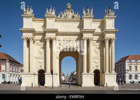 Porte de Brandebourg de Potsdam , , Banque D'Images