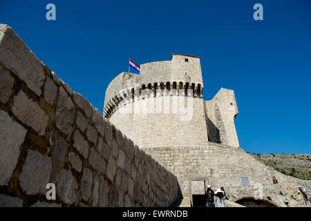 Minceta tour, remparts, Dubrovnik, Croatie Banque D'Images