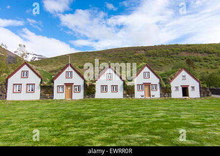 Le quartier historique de Laufas ferme près de Akureyri en Islande du nord Banque D'Images