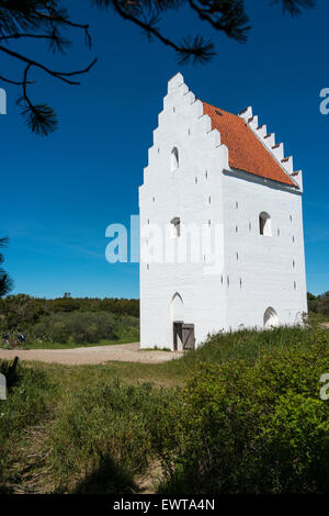 Le sable-englouti enterré Église (Tilsandede Kirke), Skagen, Région Nord du Jutland, Danemark Banque D'Images