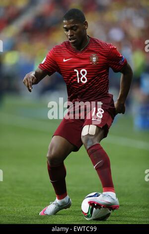 Prague, République tchèque. 30 Juin, 2015. Ivan Cavaleiro (POR), 30 juin 2015 - Football/soccer : Championnat de 2015 dernier match entre la Suède U21 0(4)-0(3) Portugal U21 au stade de l'Eden, Prague, République tchèque. Credit : Mutsu Kawamori/AFLO/Alamy Live News Banque D'Images