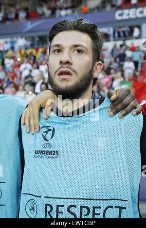 Prague, République tchèque. 30 Juin, 2015. Frederico Venancio (POR), 30 juin 2015 - Football/soccer : Championnat de 2015 dernier match entre la Suède U21 0(4)-0(3) Portugal U21 au stade de l'Eden, Prague, République tchèque. Credit : Mutsu Kawamori/AFLO/Alamy Live News Banque D'Images