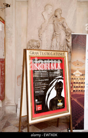 Norma Poster à la Fenice, Venise, Italie Banque D'Images