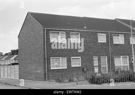 Voulait que l'homme, Henry McKenny, a été arrêté par des policiers armés à proximité de Morse, Plaistow, Londres, la nuit dernière (20ème). Photos prises à la suite de la journée, 21 septembre 1979. Morse n°1, près de la maison où Henry McKenny a été trouvé à louer une chambre. Banque D'Images