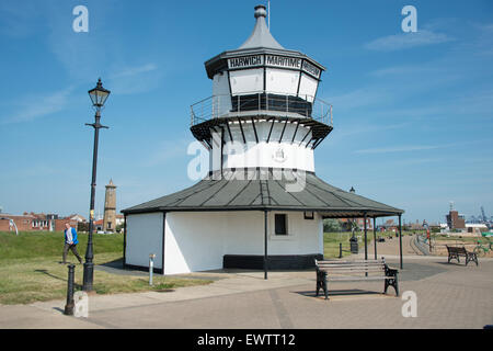 18e siècle La Basse Harwich Lighthouse (Harwich Maritime Museum), Harwich, Essex, Angleterre, Royaume-Uni Banque D'Images