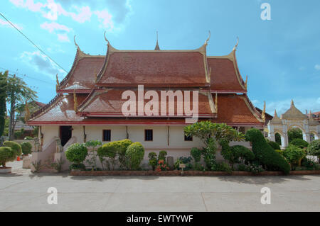Ancien temple Wat Si Muang Khun, Chiang Khan, province de Loei, Thaïlande Banque D'Images