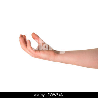 Maintenant avec les doigts main isolé Banque D'Images