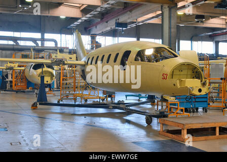 Piaggio Aero usine à Gênes (Italie), la construction d'avions d'affaires d'Avanti II Banque D'Images