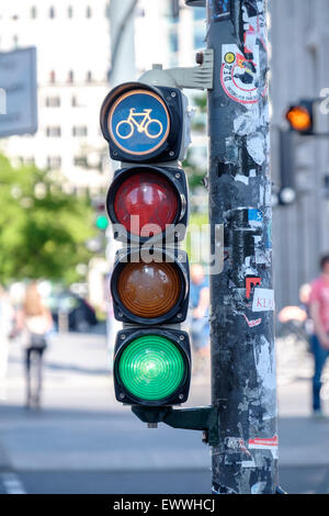 Feux de circulation artistique Berlin Allemagne Banque D'Images