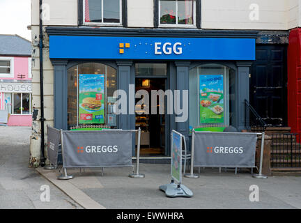 La direction générale de l'imagination de vandalisme de Greggs les boulangers, England UK Banque D'Images