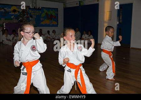 Petts Wood,UK,1er juillet 2015,Sensei Ohta Yoshinobu Instructeur-chef et le chef du service technique et du Comité exécutif de JKA Angleterre assiste à Bromley & South East London Karaté JKA Clu Crédit : Keith Larby/Alamy Live News Banque D'Images