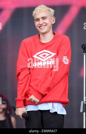 Ans et ans joue British Summertime Hyde Park 2015 le 21/06/2015 . Les personnes sur la photo : Olly Alexander. Photo par JEP Musique Photographie Banque D'Images