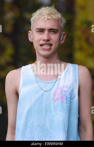 Ans et ans joue British Summertime Hyde Park 2015 le 21/06/2015 . Les personnes sur la photo : Olly Alexander. Photo par JEP Musique Photographie Banque D'Images