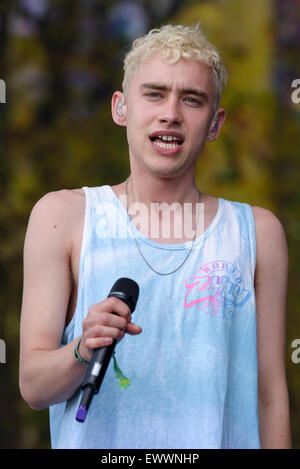 Ans et ans joue British Summertime Hyde Park 2015 le 21/06/2015 . Les personnes sur la photo : Olly Alexander. Photo par JEP Musique Photographie Banque D'Images