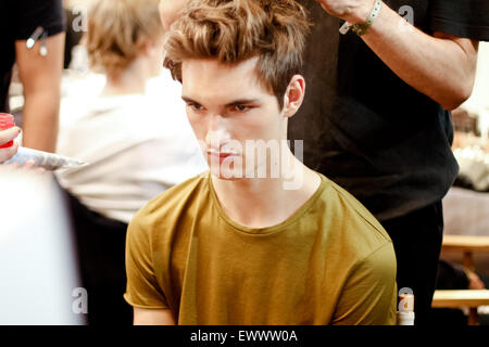 Pour Backstage à Londres Burberry Hommes Collections SS16 Banque D'Images