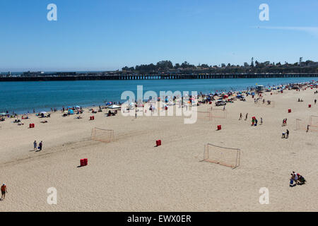 Scènes de plage à Santa Cruz beach, en Californie, Etats-Unis Banque D'Images