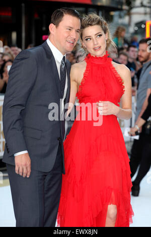 Londres. 30 Juin, 2015. Channing Tatum et ambre entendu participant à la 'Magic Mike XXL' film premiere at Vue West End le 30 juin 2015 à Londres./photo alliance © dpa/Alamy Live News Banque D'Images