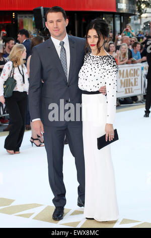 Londres. 30 Juin, 2015. Channing Tatum et Jenna Dewan femme participant à la 'Magic Mike XXL' film premiere at Vue West End le 30 juin 2015 à Londres./photo alliance © dpa/Alamy Live News Banque D'Images