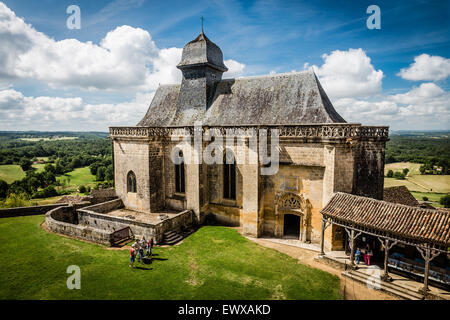 Chapelle du château de Biron Banque D'Images