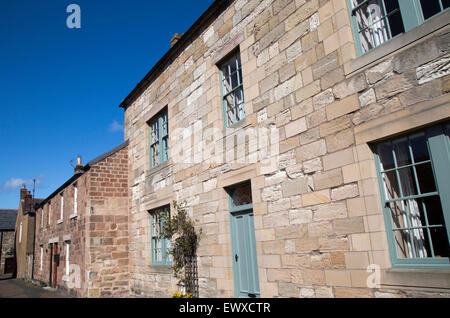 Village traditionnel du logement, Holy Island, Lindisfarne, Northumberland, England, UK Banque D'Images