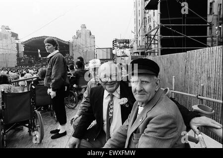 John Lennon Memorial Concert tenu à Pier Head, Liverpool. 5e mai 1990. Banque D'Images