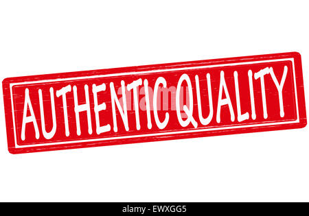 Stamp avec texte à l'intérieur de la qualité authentique, illustration Banque D'Images