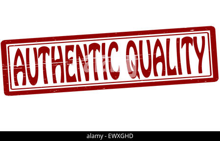 Stamp avec texte à l'intérieur de la qualité authentique, illustration Banque D'Images
