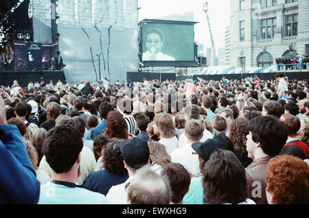 John Lennon Scholarship Concert tenu à Pier Head, Liverpool. Samedi 5 mai 1990. Banque D'Images