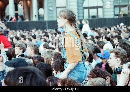 John Lennon Scholarship Concert tenu à Pier Head, Liverpool. Samedi 5 mai 1990. Banque D'Images