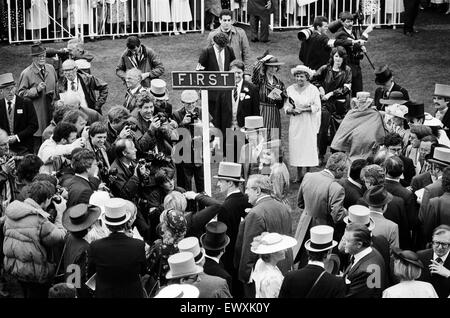 Vainqueur de la Gold Cup d'Ascot, quatre ans, hymne monté par Steve Cauthen, formateur Henry Cecil, appartenant à Lord Howard de Walden. 17 juin 1987. Banque D'Images