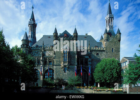 DEU, Allemagne, Aix-la-Chapelle, l'arrière de l'hôtel de ville au Katschhof DEU, Deutschland, Aix-la-Chapelle, die Rueckseite des Rathauses suis Ka Banque D'Images