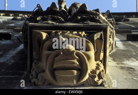 DEU, Allemagne, Aix-la-Chapelle, détail à la façade de l'hôtel de ville. DEU, Deutschland, Aix-la-Chapelle, un détail La façade des Rathauses der. Banque D'Images