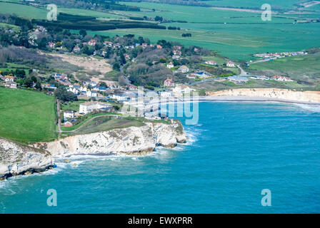 Les images aériennes de l'Hampshire/Dorset Coast United Kingdom Banque D'Images