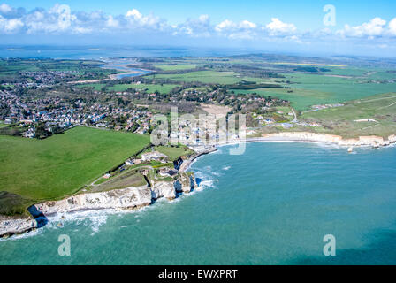 Les images aériennes de l'Hampshire/Dorset Coast United Kingdom Banque D'Images